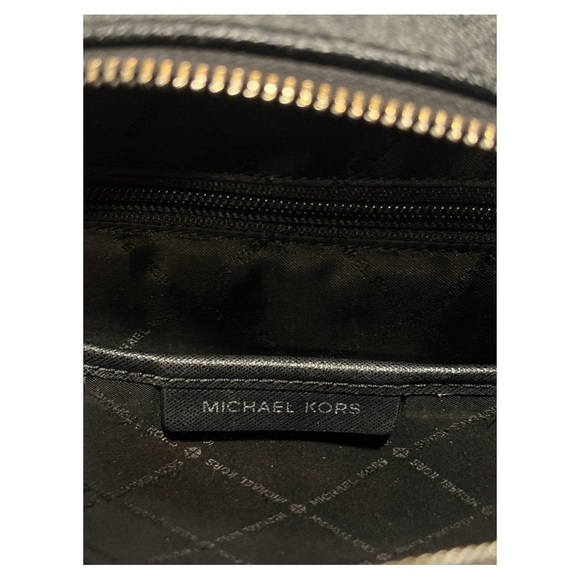 Michael Kors Black Backpack with Silver Floral Details - Picture 2 of 10